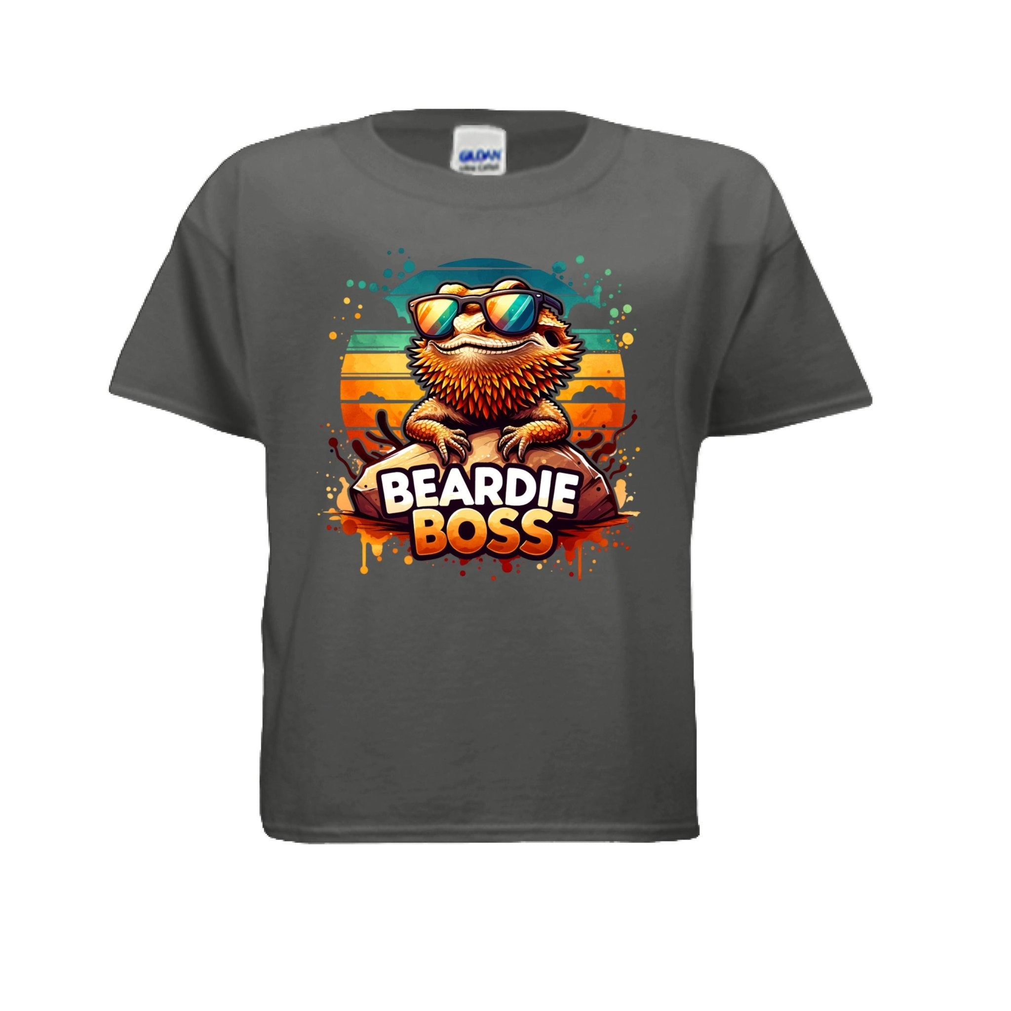 Fun and Funny Kids Beardie Boss Tshirt - Red River Exotics