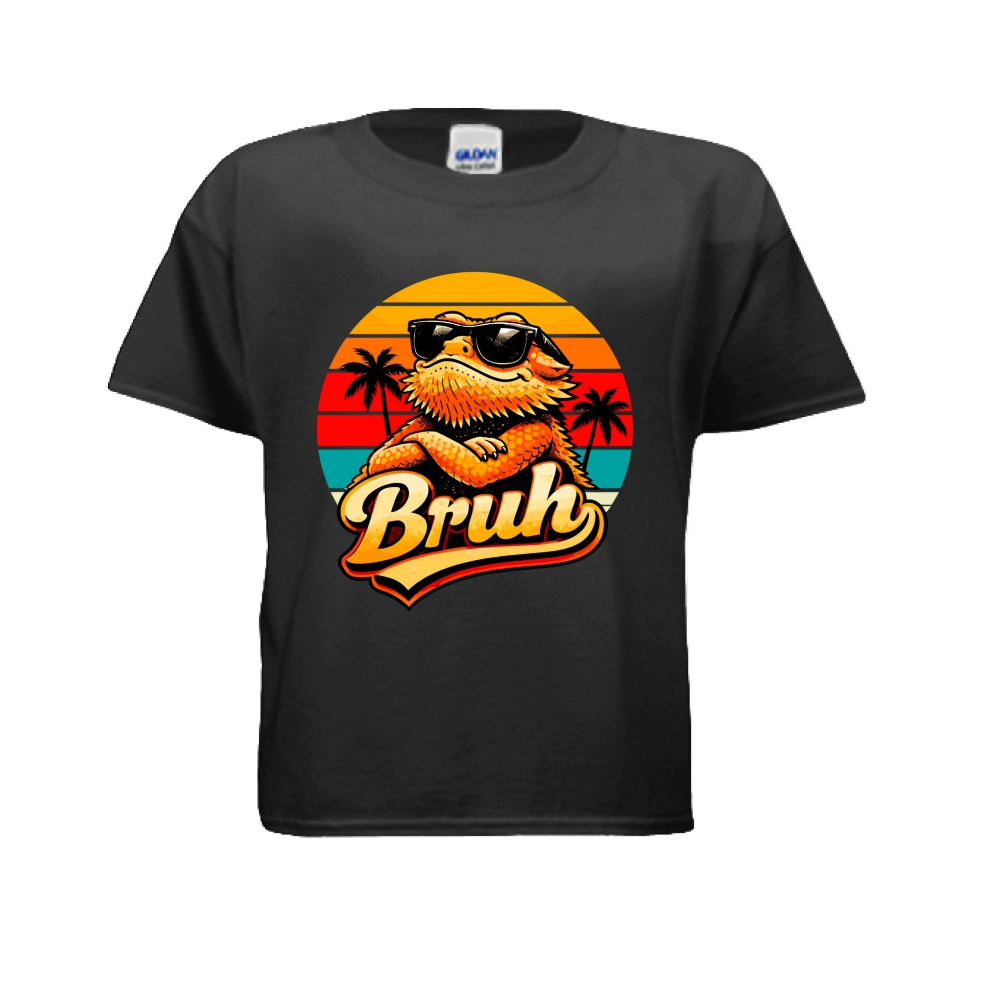 Funny Bruh Kids Tshirt with Bearded Dragon Design - Red River Exotics