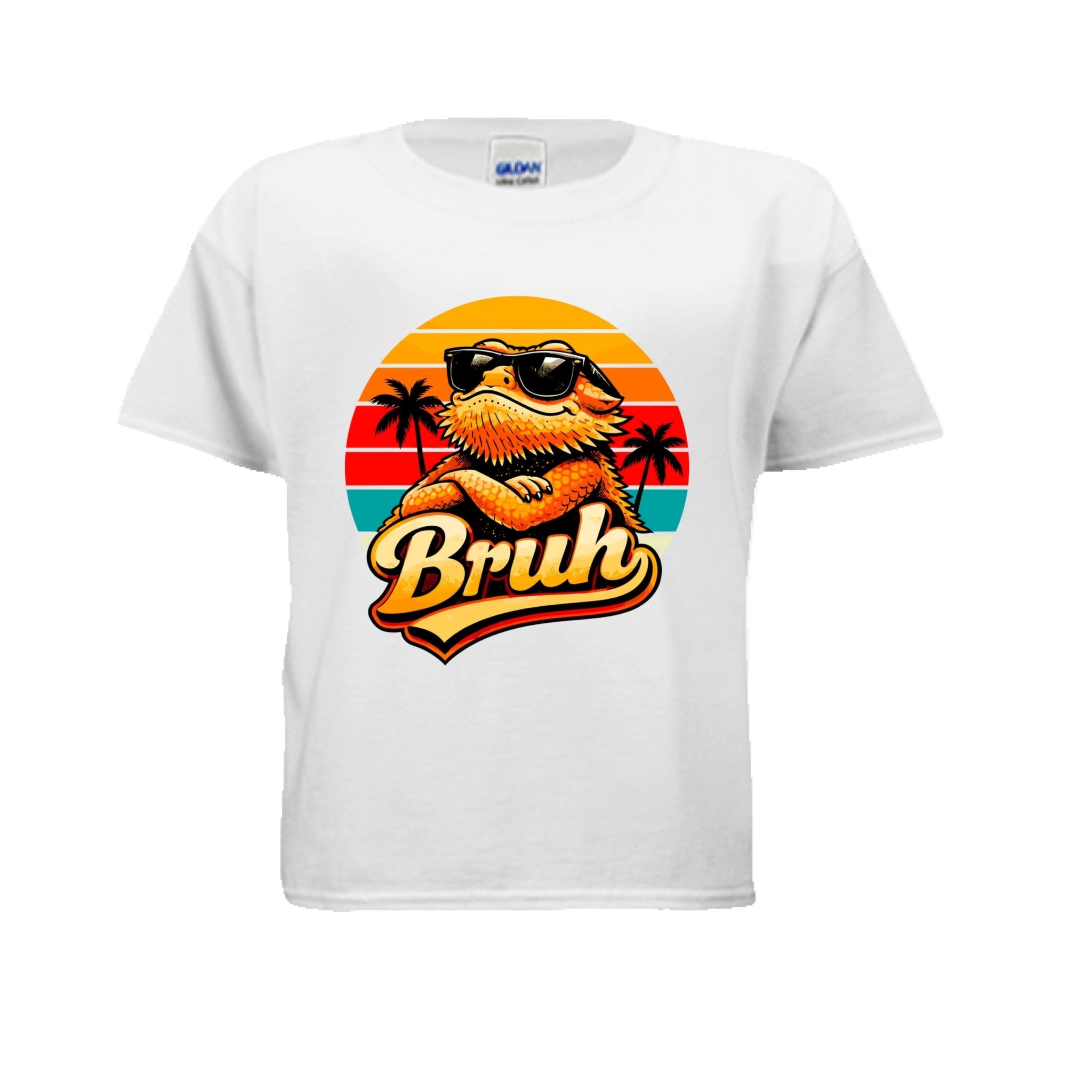 Funny Bruh Kids Tshirt with Bearded Dragon Design - Red River Exotics