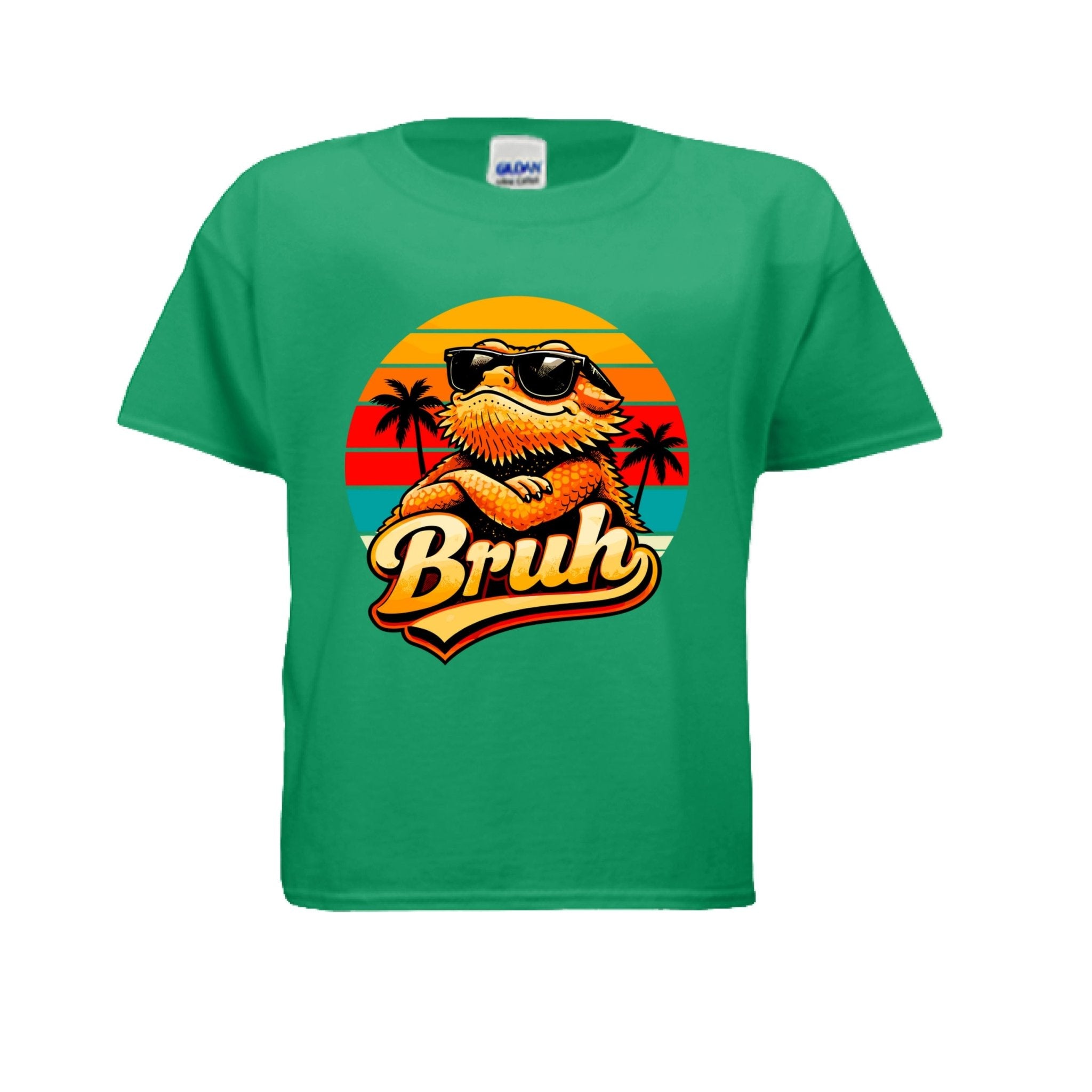 Funny Bruh Kids Tshirt with Bearded Dragon Design - Red River Exotics