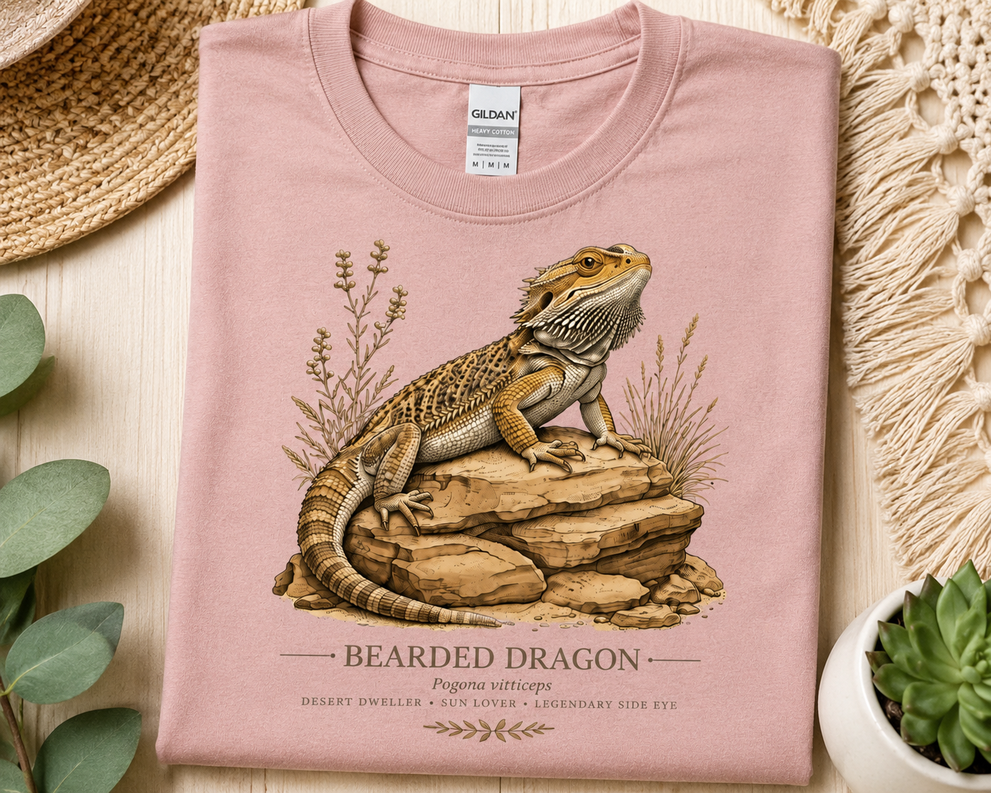 Bearded Dragon Shirt | Realistic Reptile Lover Graphic Tee for Beardie Owners