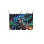 20oz Gecko Tumbler — Neon Leopard Gecko Stainless Steel Travel Cup