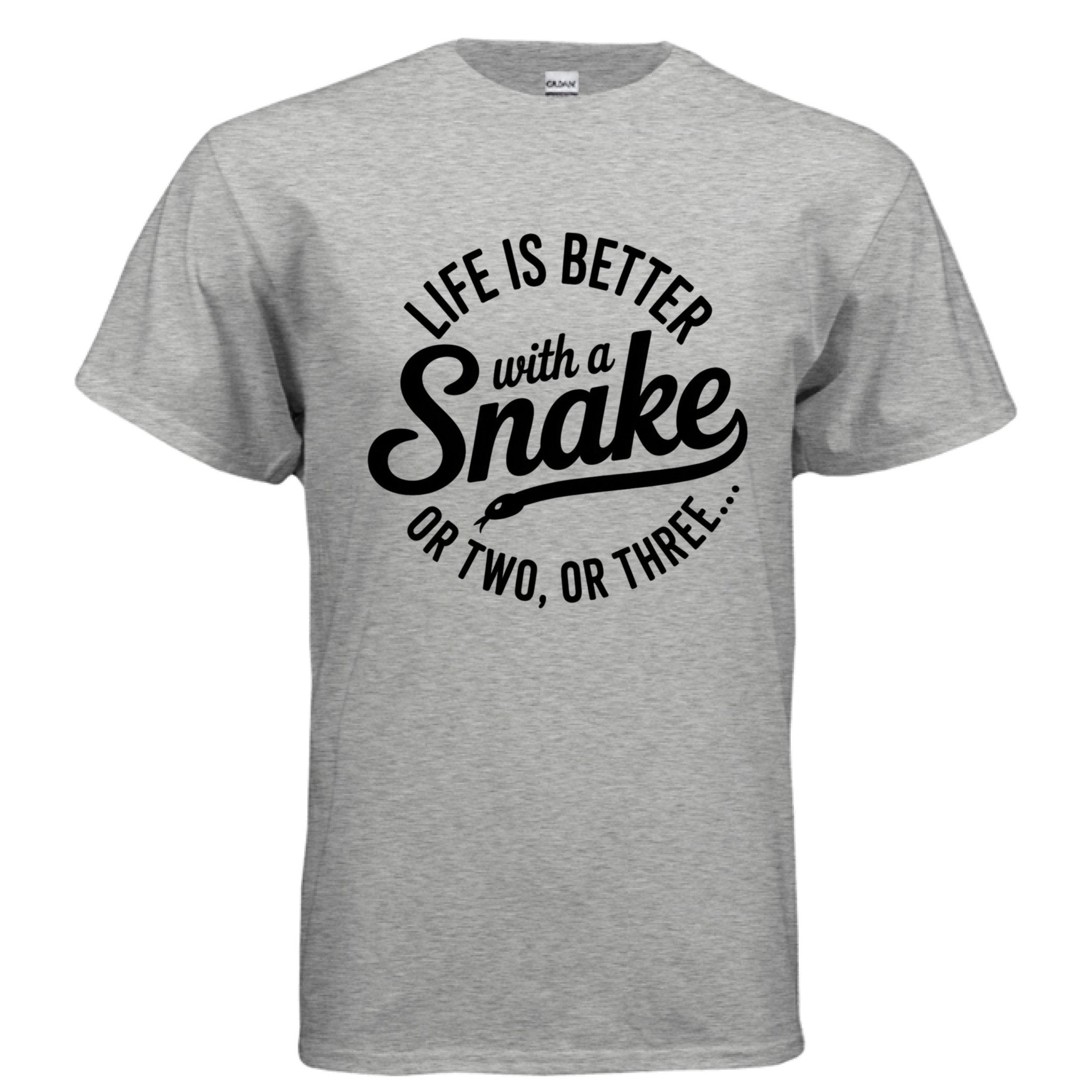Fun Adult Life is Better with Snakes T-shirt - Red River Exotics