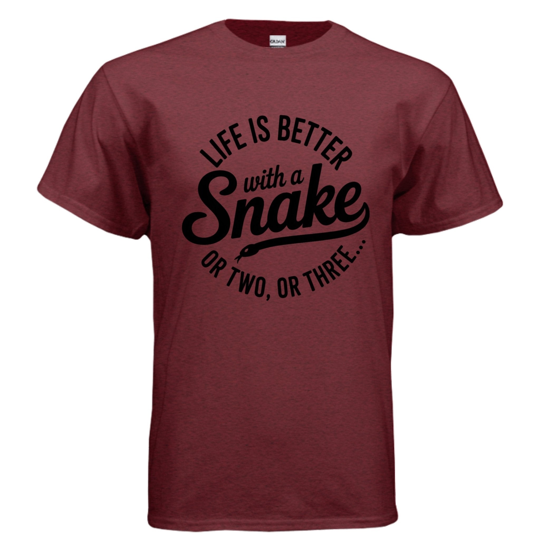 Fun Adult Life is Better with Snakes T-shirt - Red River Exotics