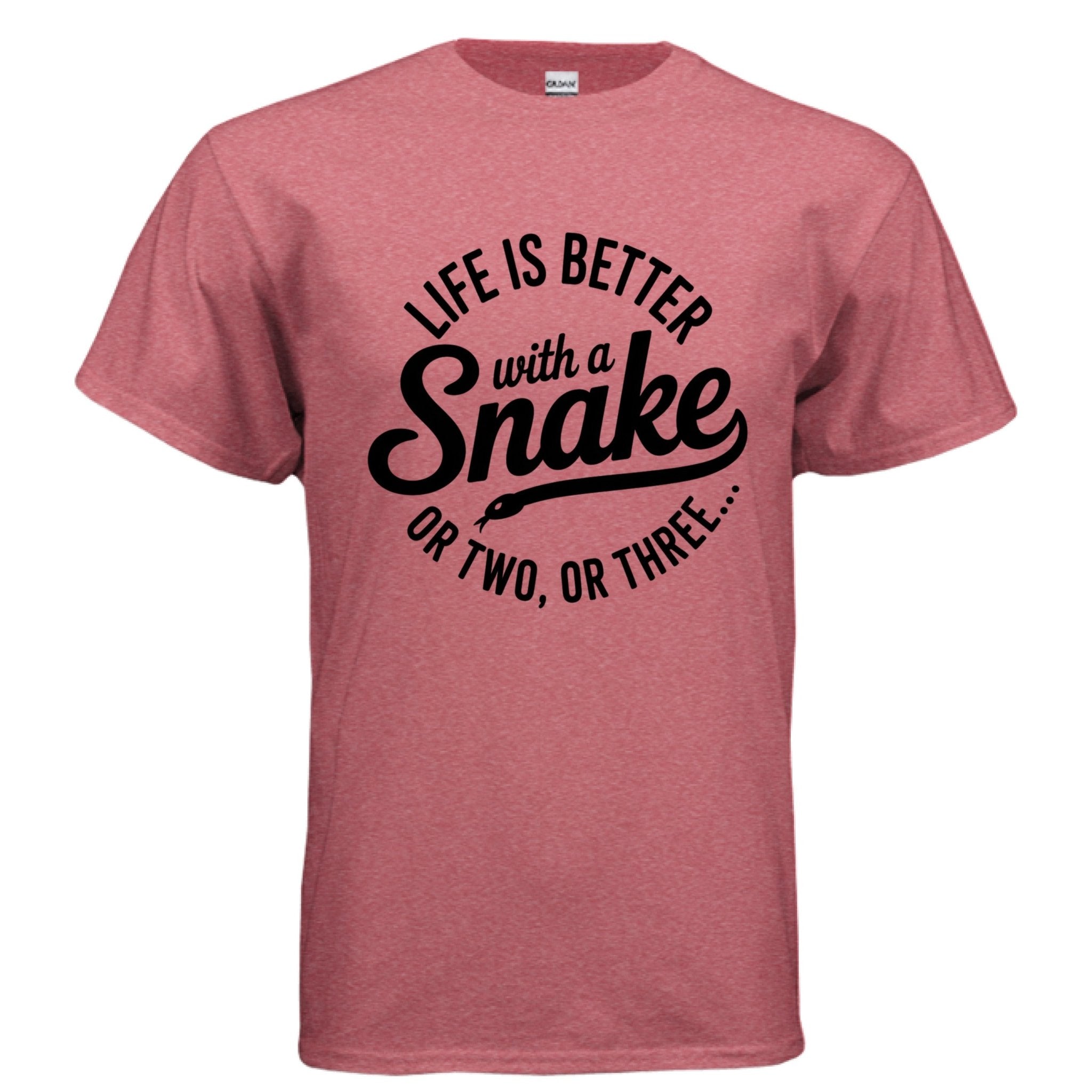 Fun Adult Life is Better with Snakes T-shirt - Red River Exotics