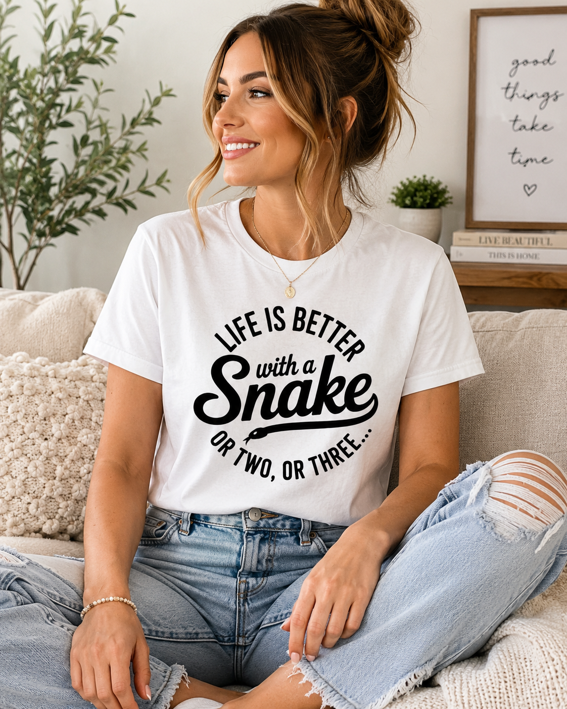 Life Is Better With a Snake Shirt | Funny Snake Lover Tee