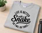 Life Is Better With a Snake Youth Shirt | Funny Snake Lover Tee