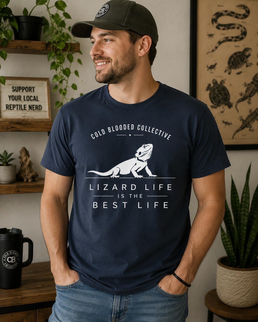 Lizard Life Is the Best Life Bearded Dragon T-Shirt | Cold Blooded Collective