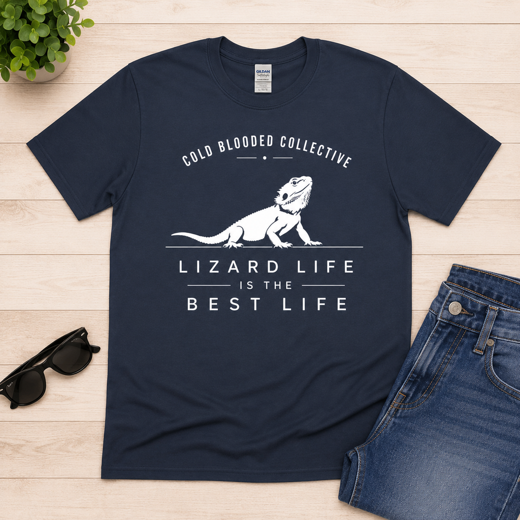 Lizard Life Is the Best Life Bearded Dragon T-Shirt | Cold Blooded Collective