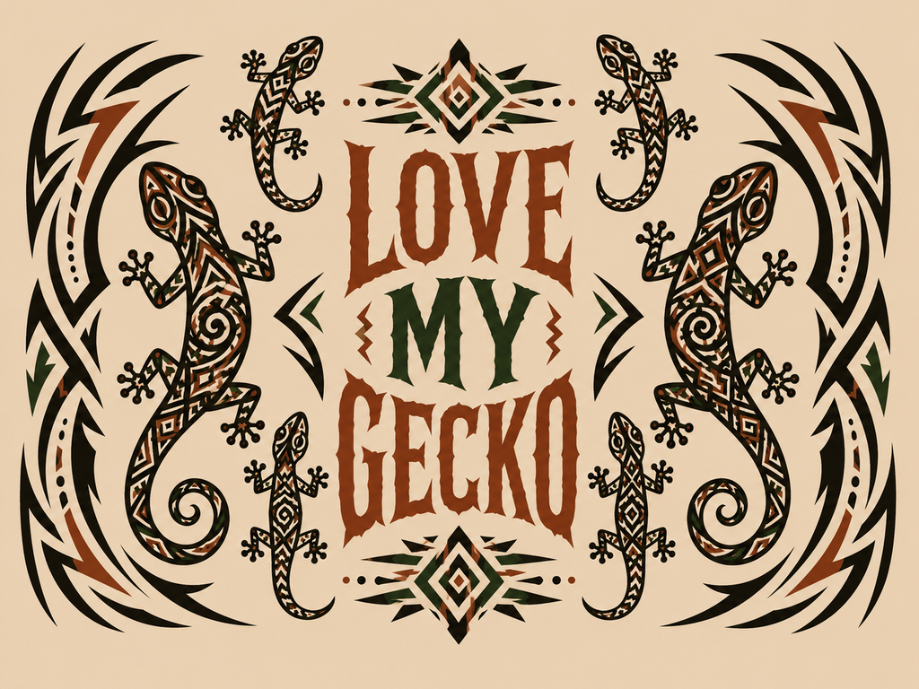 Love My Gecko Tribal Stainless Steel 20 oz Tumbler