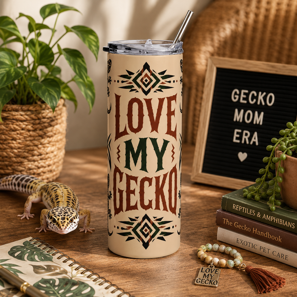 Love My Gecko Tribal Stainless Steel 20 oz Tumbler