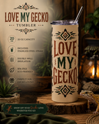 Love My Gecko Tribal Stainless Steel 20 oz Tumbler