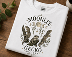 Moonlit Gecko Society T-Shirt | Celestial Gecko Lover Shirt