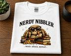 Nerdy Nibbler Jumping Spider T-Shirt | Funny Book Lover Spider Tee
