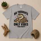 No Thoughts Only Vibes - Funny Ball Python Snake Tee