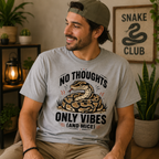 No Thoughts Only Vibes - Funny Ball Python Snake Tee