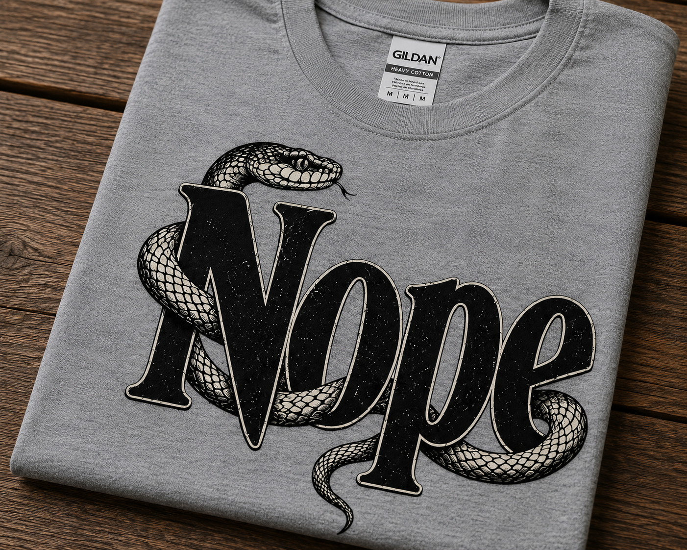 NOPE Snake T-Shirt – Funny Introvert Serpent Tee