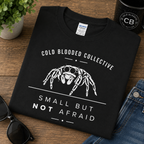 Small But Not Afraid Jumping Spider T-Shirt | Cold Blooded Collective