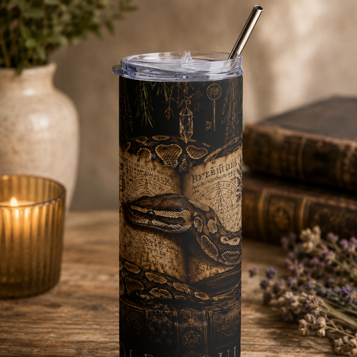 Snake & Grimoire 20oz Stainless Tumbler – Old Souls Gothic Travel Cup