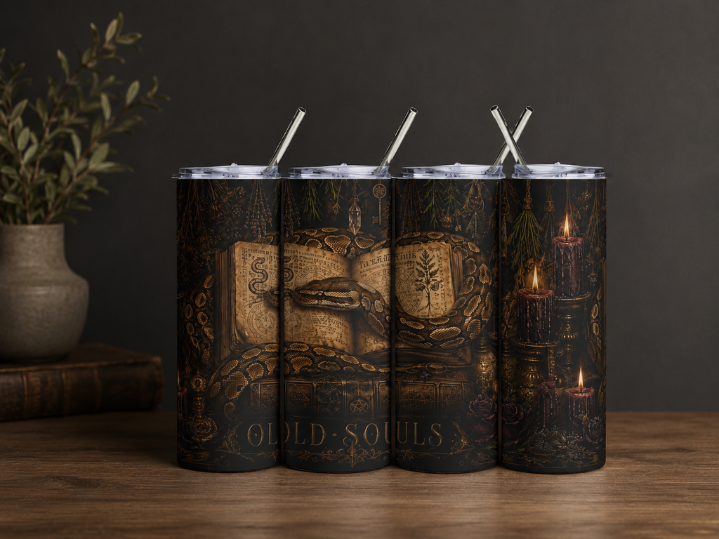 Snake & Grimoire 20oz Stainless Tumbler – Old Souls Gothic Travel Cup