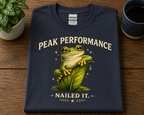 Peak Performance Frog T-Shirt | Funny Tree Frog Nature Tee