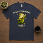 Peak Performance Frog T-Shirt | Funny Tree Frog Nature Tee