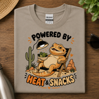 Powered by Heat and Snack - Bearded Dragon Graphic Tee