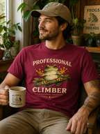 Professional Climber Frog T-Shirt | Funny Tree Frog Climbing Tee