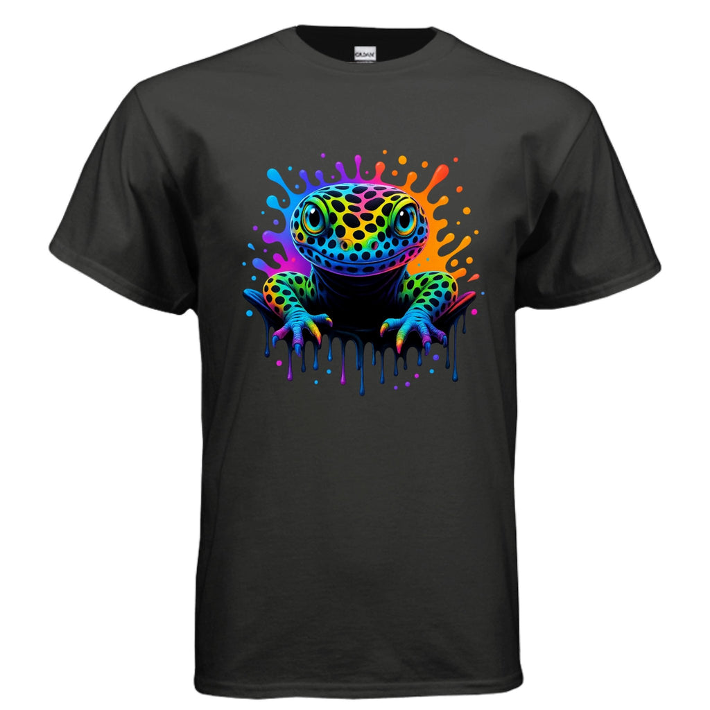 Adult T-shirt: Rainbow Leopard Gecko Tee - Red River Exotics