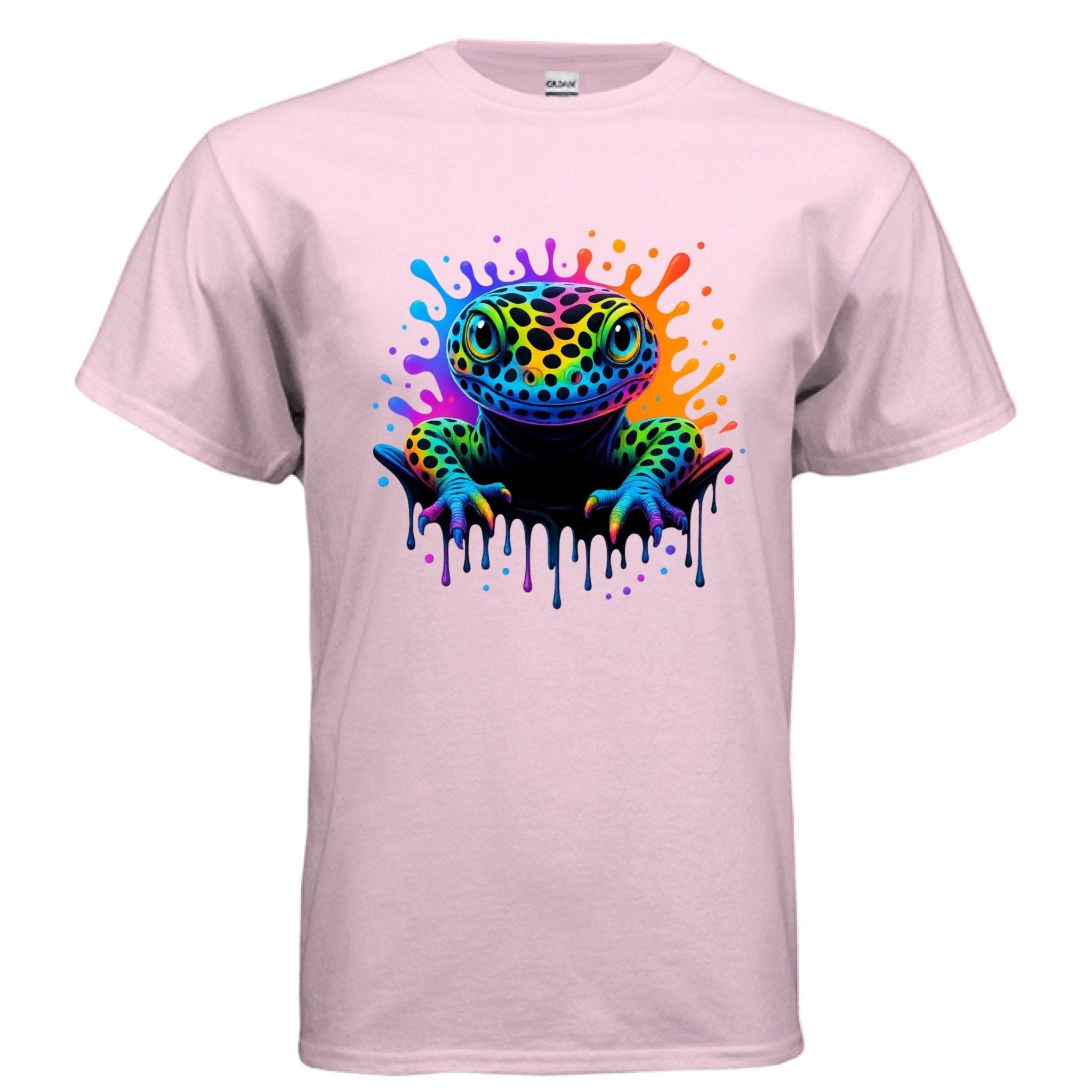 Adult T-shirt: Rainbow Leopard Gecko Tee - Red River Exotics