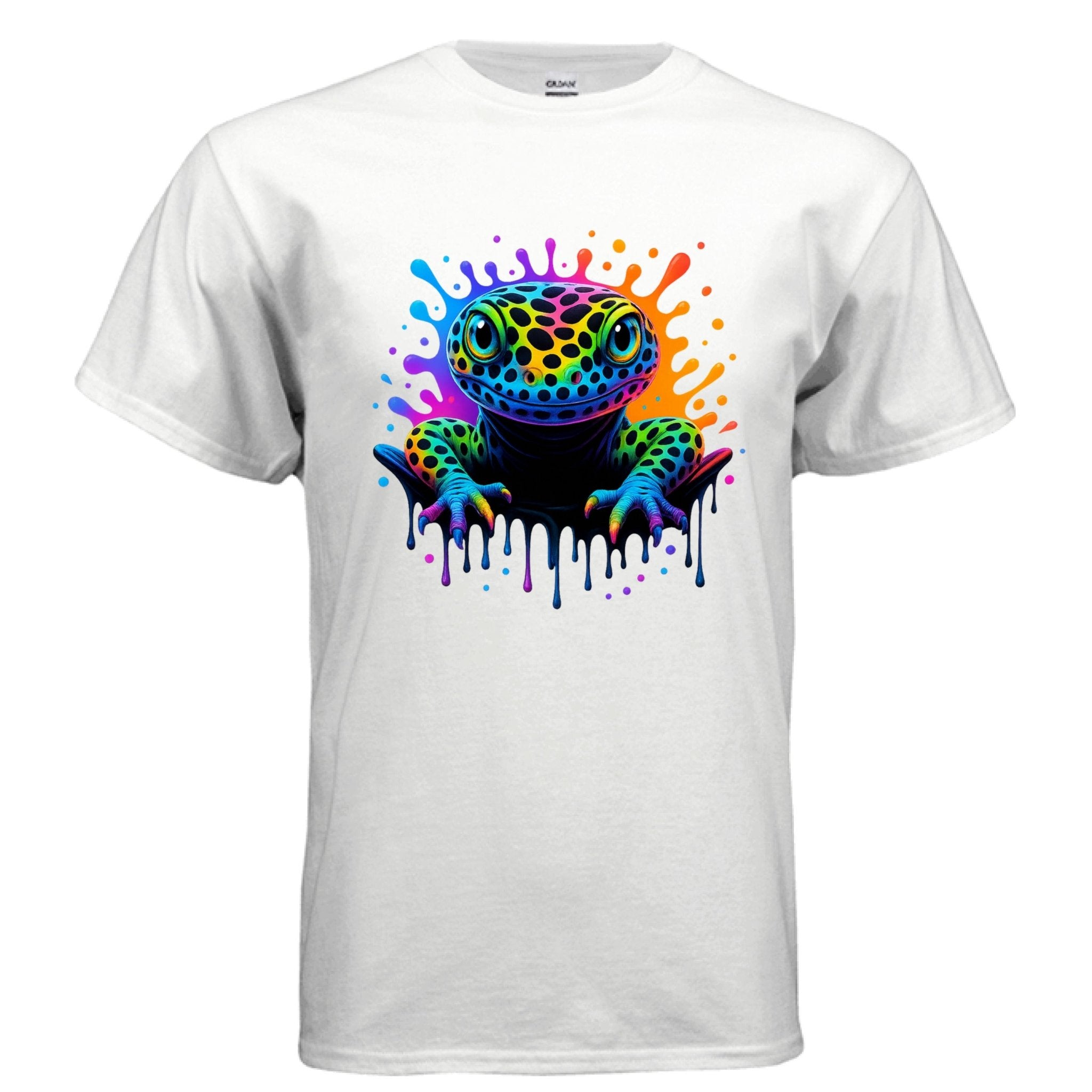 Adult T-shirt: Rainbow Leopard Gecko Tee - Red River Exotics