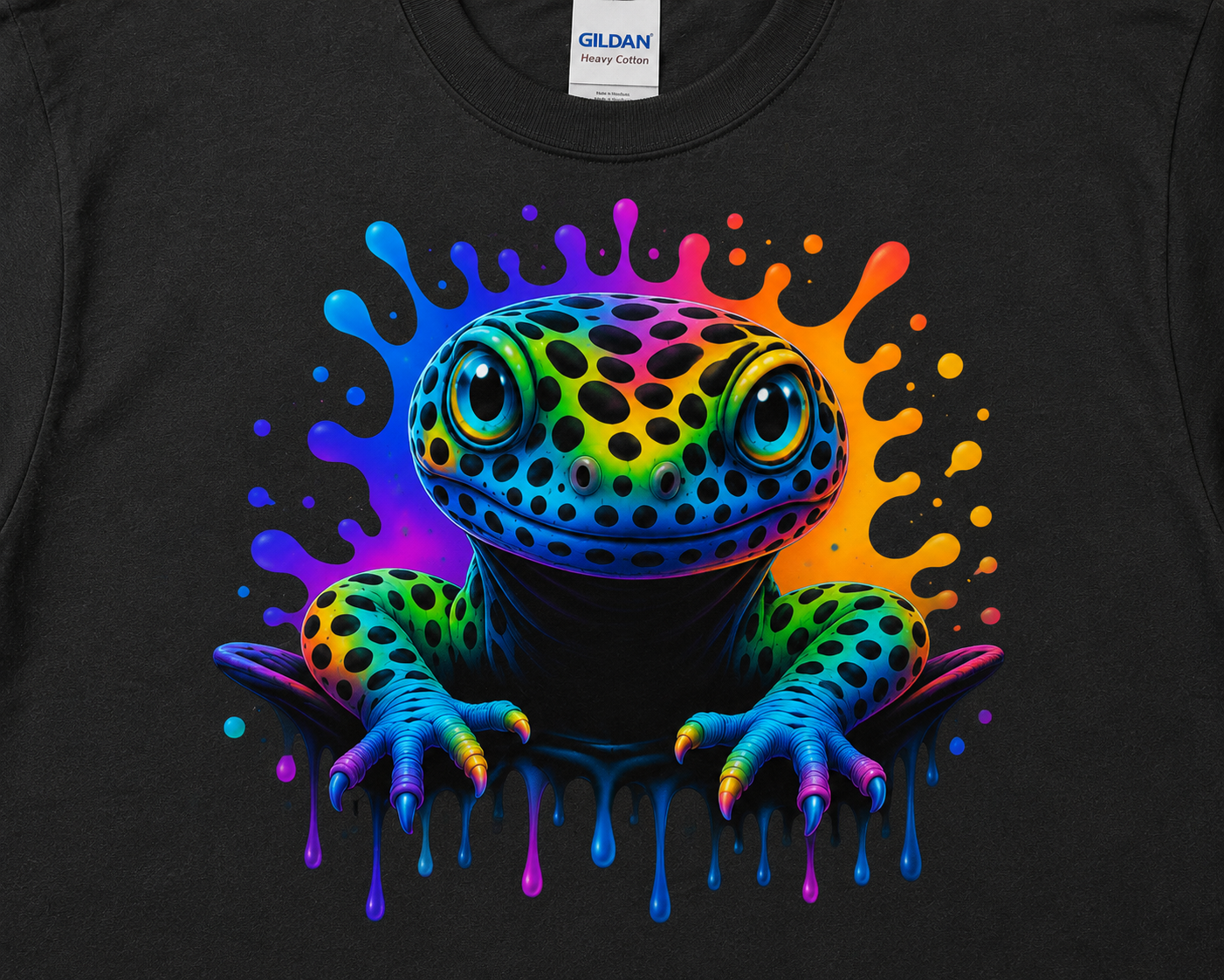 Adult T-shirt: Rainbow Leopard Gecko Tee