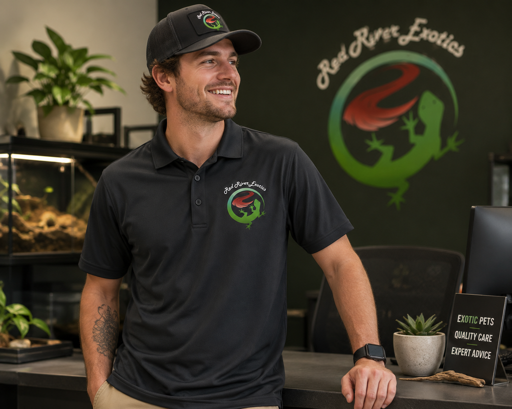 Red River Exotics Polo Shirt | Reptile Enthusiast Performance Polo