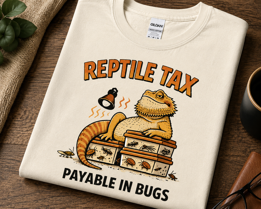 Reptile Tax Bearded Dragon Shirt | Funny Beardie Lover Graphic Tee for Reptile Owners