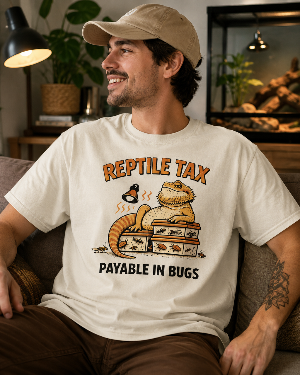 Reptile Tax Bearded Dragon Shirt | Funny Beardie Lover Graphic Tee for Reptile Owners