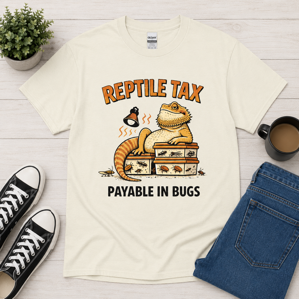 Reptile Tax Bearded Dragon Shirt | Funny Beardie Lover Graphic Tee for Reptile Owners