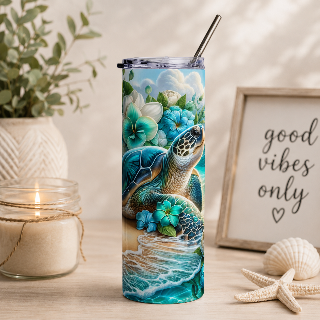Sea Turtle Ocean Bliss - 20 oz Stainless Tumbler