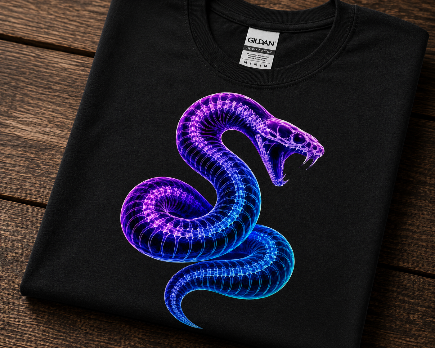 Neon Venom Snake T-Shirt – Cyberpunk Serpent Graphic Tee