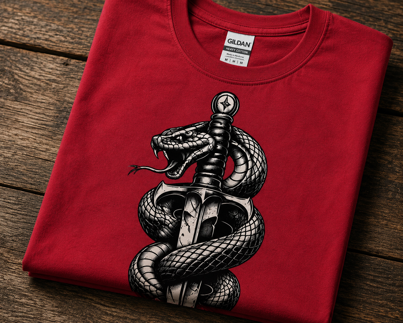 Snake Dagger T-Shirt – Serpent & Steel Graphic Tee