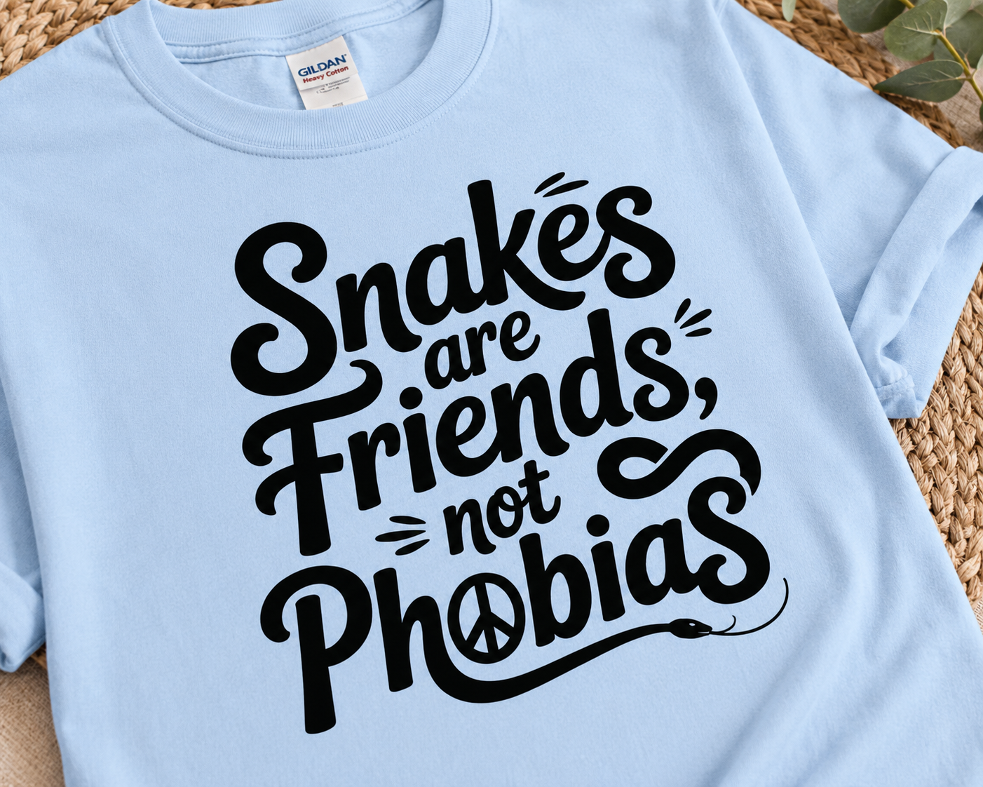 "Snakes are Friends Not Phobias" Reptile Themed Graphic Tee