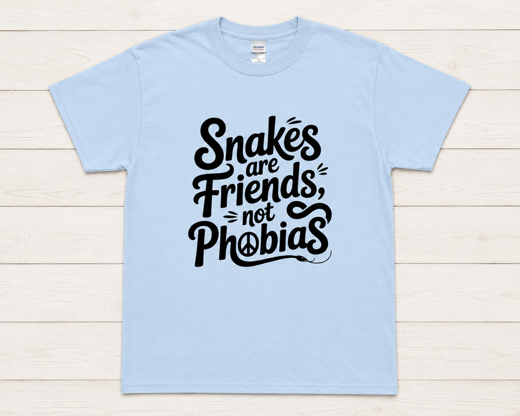 "Snakes are Friends Not Phobias" Reptile Themed Graphic Tee