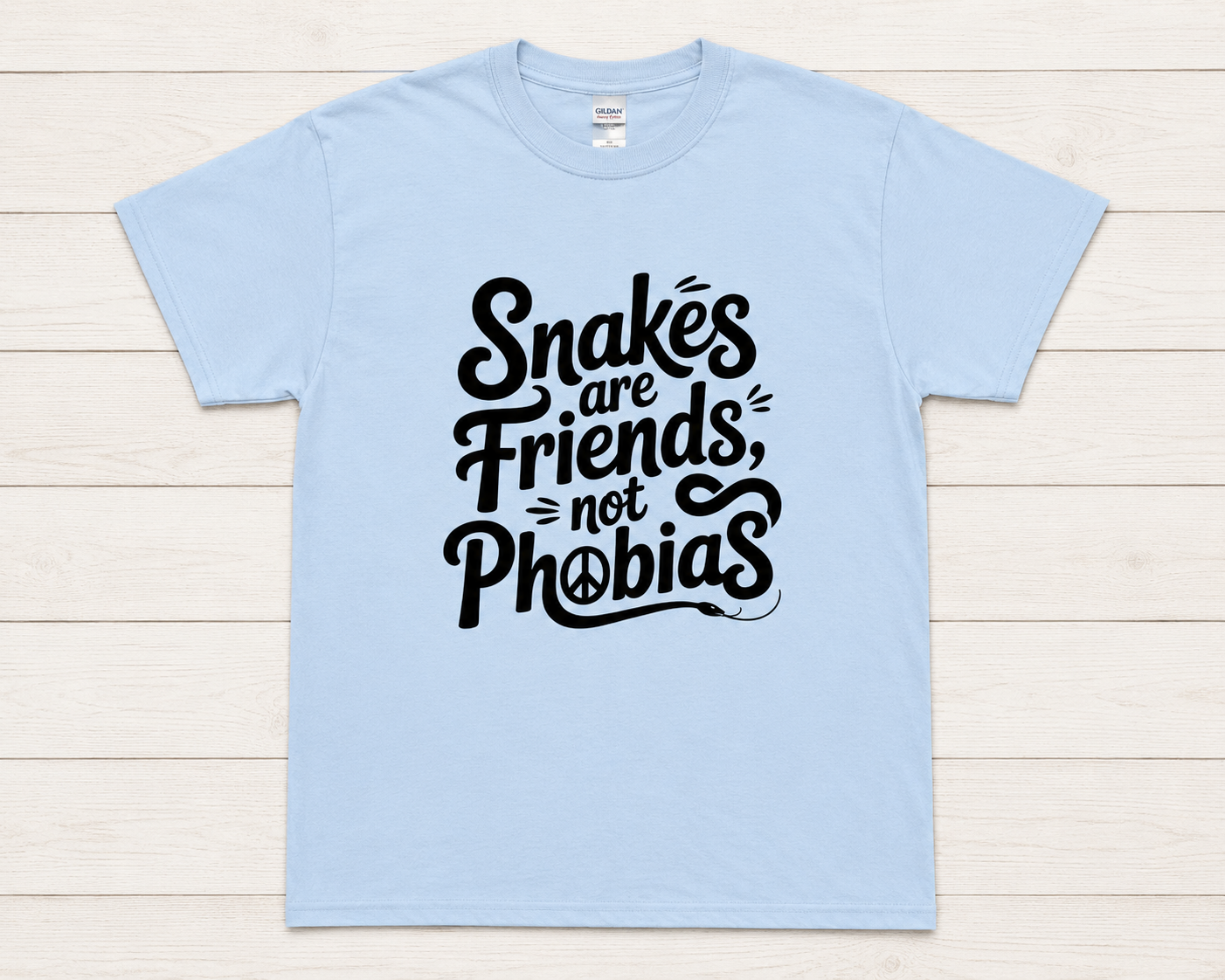 "Snakes are Friends Not Phobias" Reptile Themed Graphic Tee