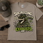 Socializing Exhausts Me Snake Shirt | Funny Introvert Punk Graphic Tee