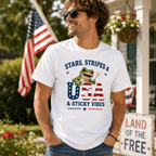 Stars, Stripes & Sticky Vibes Shirt | Funny 4th of July Frog Tee
