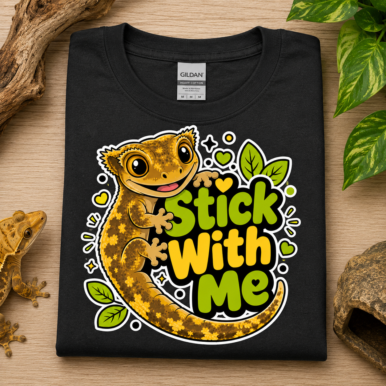 Stick with Me - Crested Gecko Tee