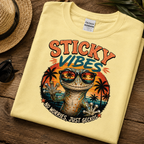 Sticky Vibes Gecko Shirt | Funny Tropical Gecko Lover Summer Tee