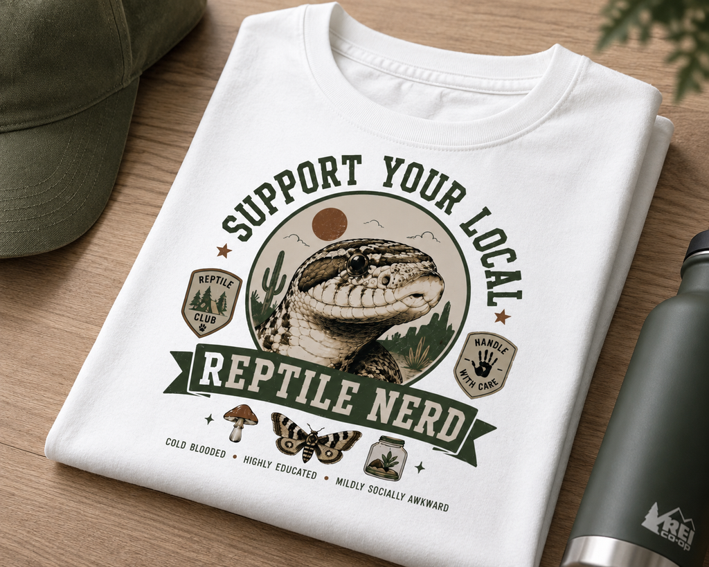 Support Your Local Reptile Nerd T-Shirt | Reptile Lover Tee