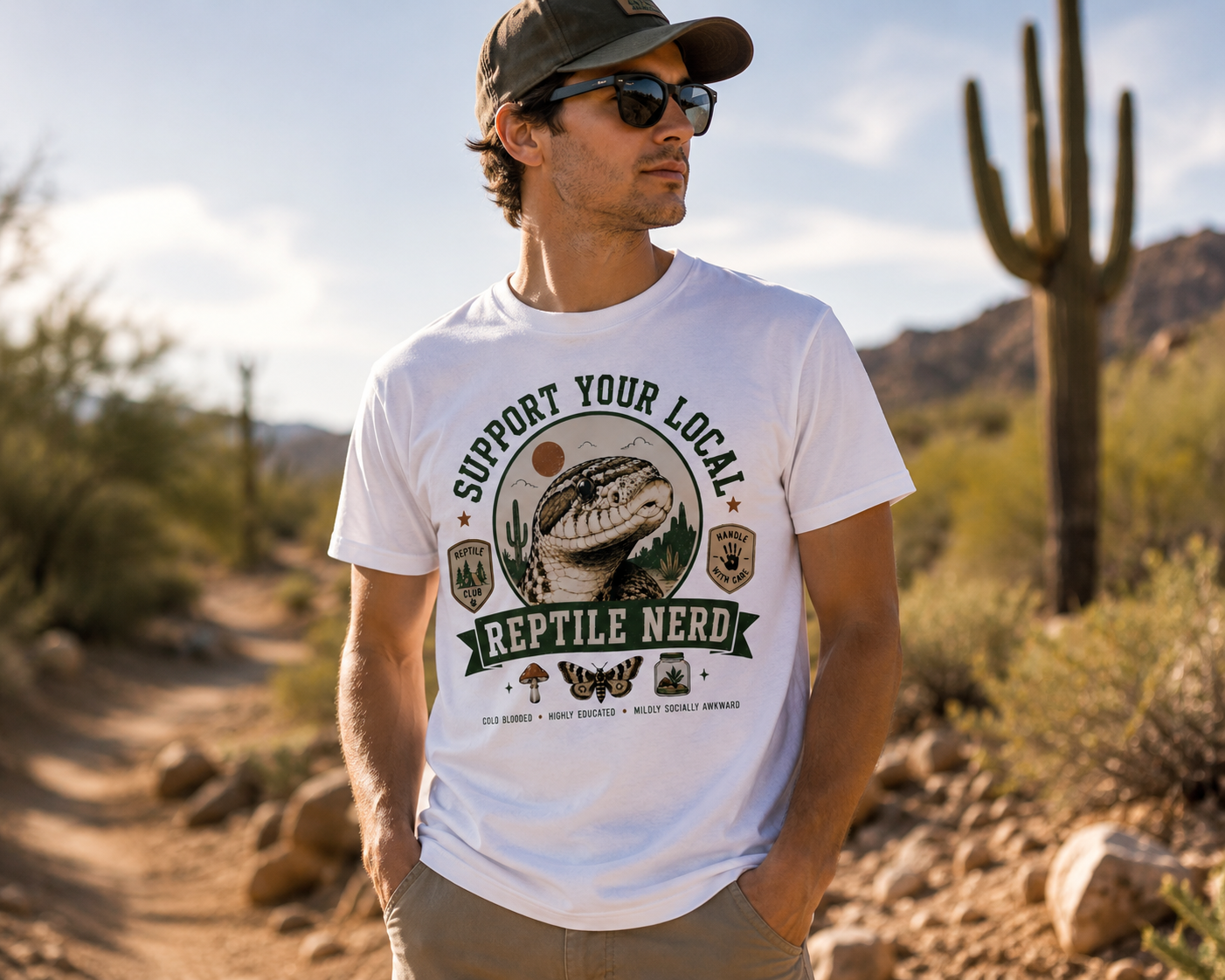 Support Your Local Reptile Nerd T-Shirt | Reptile Lover Tee