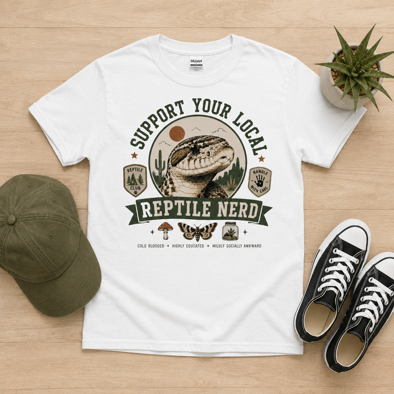 Support Your Local Reptile Nerd T-Shirt | Reptile Lover Tee