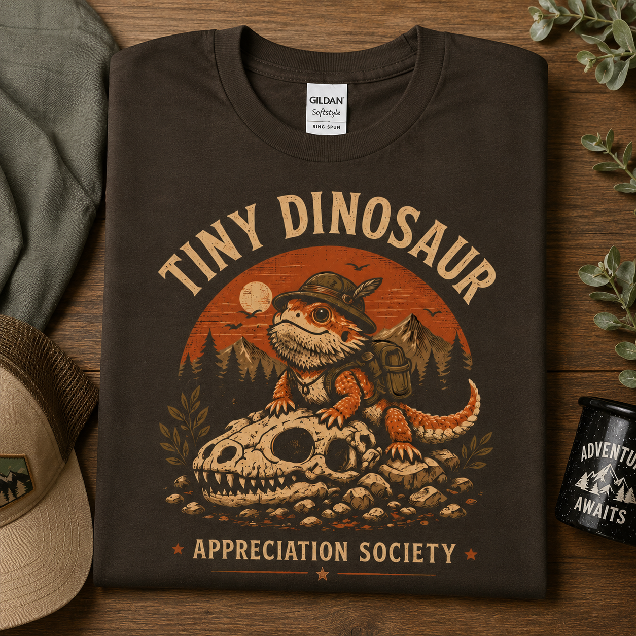 Tiny Dinosaur Appreciation Society Bearded Dragon T-Shirt | Funny Beardie Tee